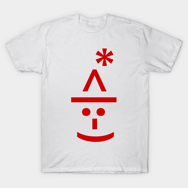 Christmas Elf Emoticon T-Shirt by tinybiscuits